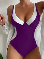 Martha High Waist Color Block Monokini
