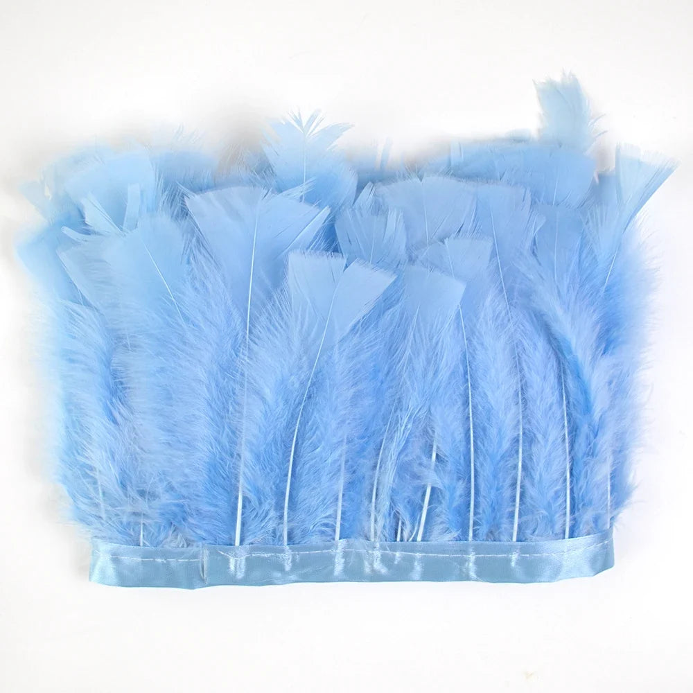 Professional Turkey Feather Fringe Trim 10-15cm