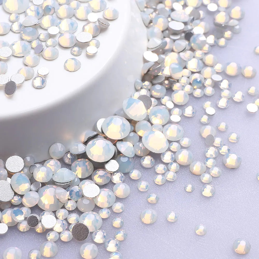 1440PCS SS3-SS20 Mix Size Non-Hotfix Glass FlatBack Rhinestones