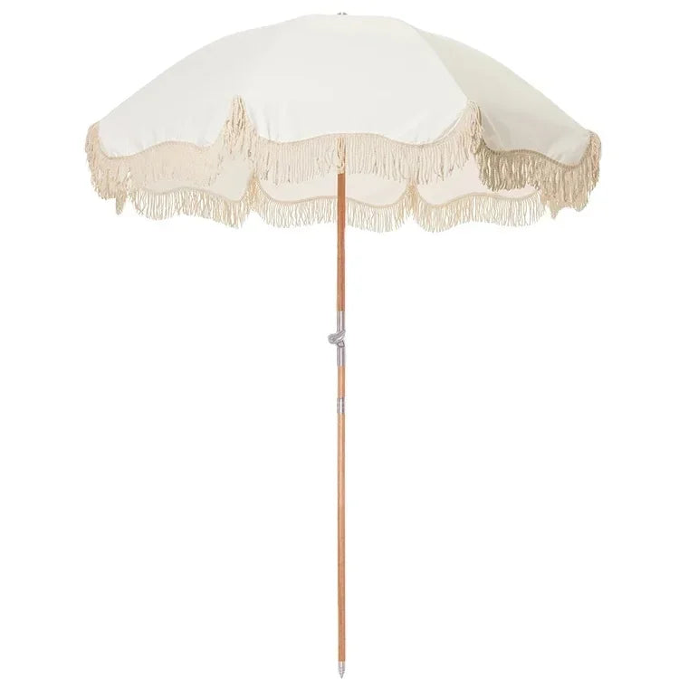 Portable BohoFringe Beach Umbrella