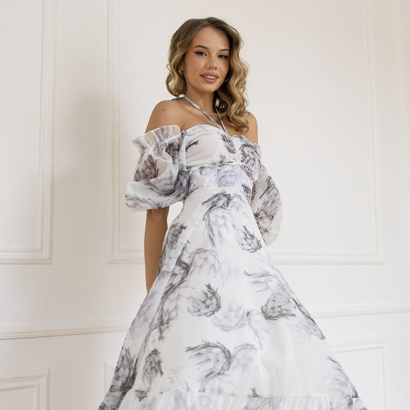 Chiffon Floral Summer Party Dress