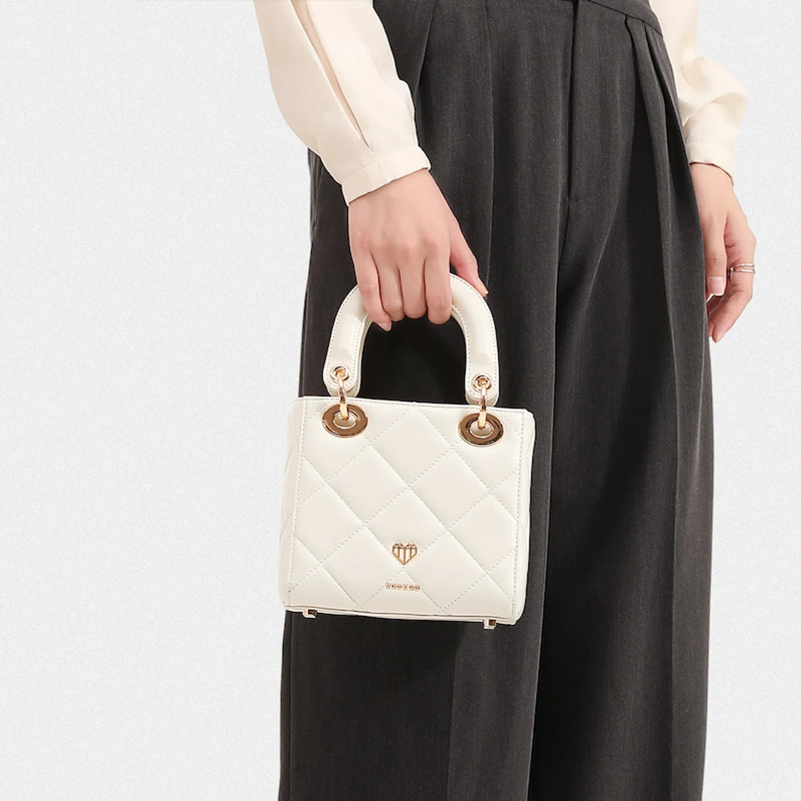TOUTOU Luxury Designer Handbag for Women's with Removable Shoulder Strap Quilted Shoulder Bag Genuine Leather Crossbody Bag LUXLIFE BRANDS
