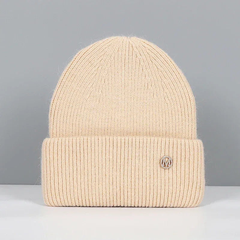 Women Winter Hat Real Rabbit Fur Winter Hats For Women Fashion Warm Beanie Hats Women Solid Adult Cover Head Cap Luxlife Brands