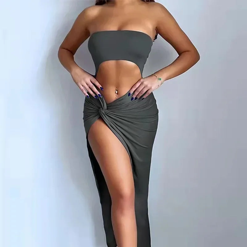 Night Swim Cut Out Maxi Dress