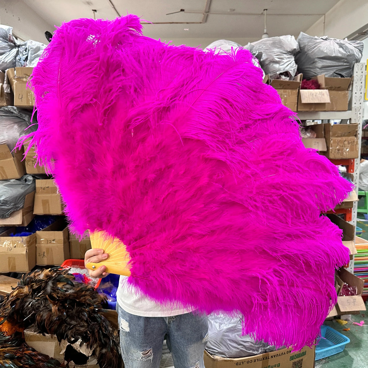 130CM Ostrich Feather Fans