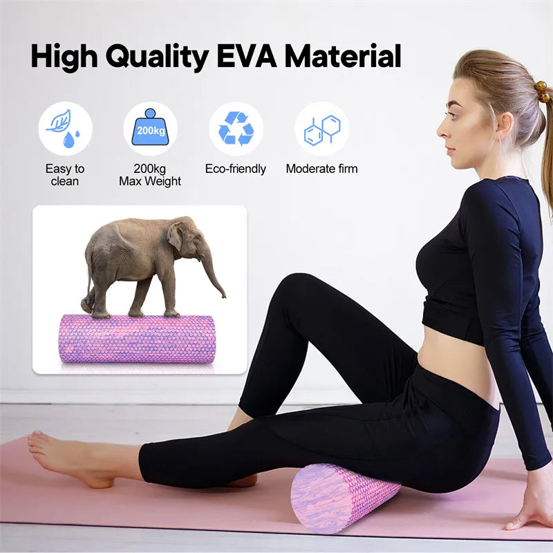 Foam Roller EVA Yoga Roller Fantastic Colors With Massage Points Relaxing Muscle Gym Exercise Roller LUXLIFE BRANDS