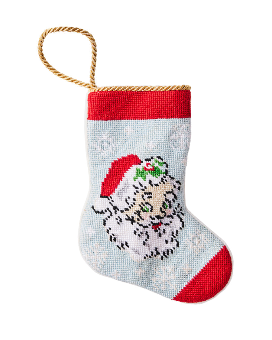 Vintage Santa Blue Bauble Stocking Smockingbird