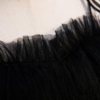 Spaghetti-straps Pleated bodice Ruffle Layered tutu soft tulle prom dress SelenaHuanStudio
