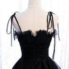 Spaghetti-straps Pleated bodice Ruffle Layered tutu soft tulle prom dress SelenaHuanStudio