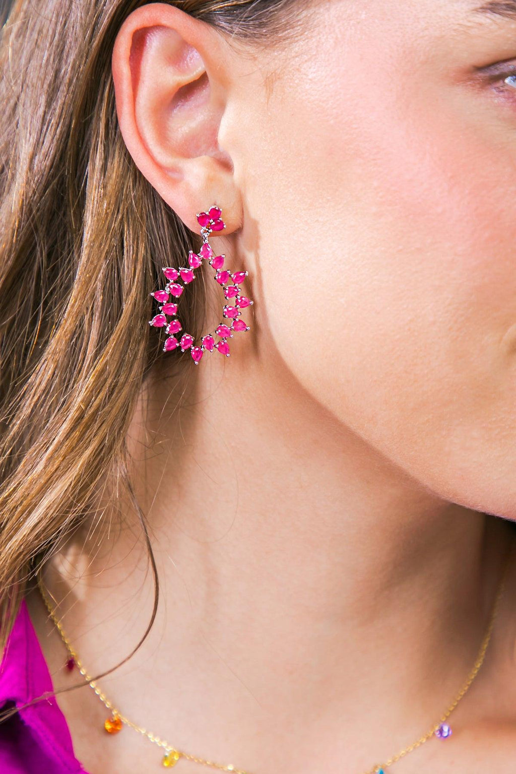 CHARLOTTE FLORAL DROP EARRINGS Flying Tomato