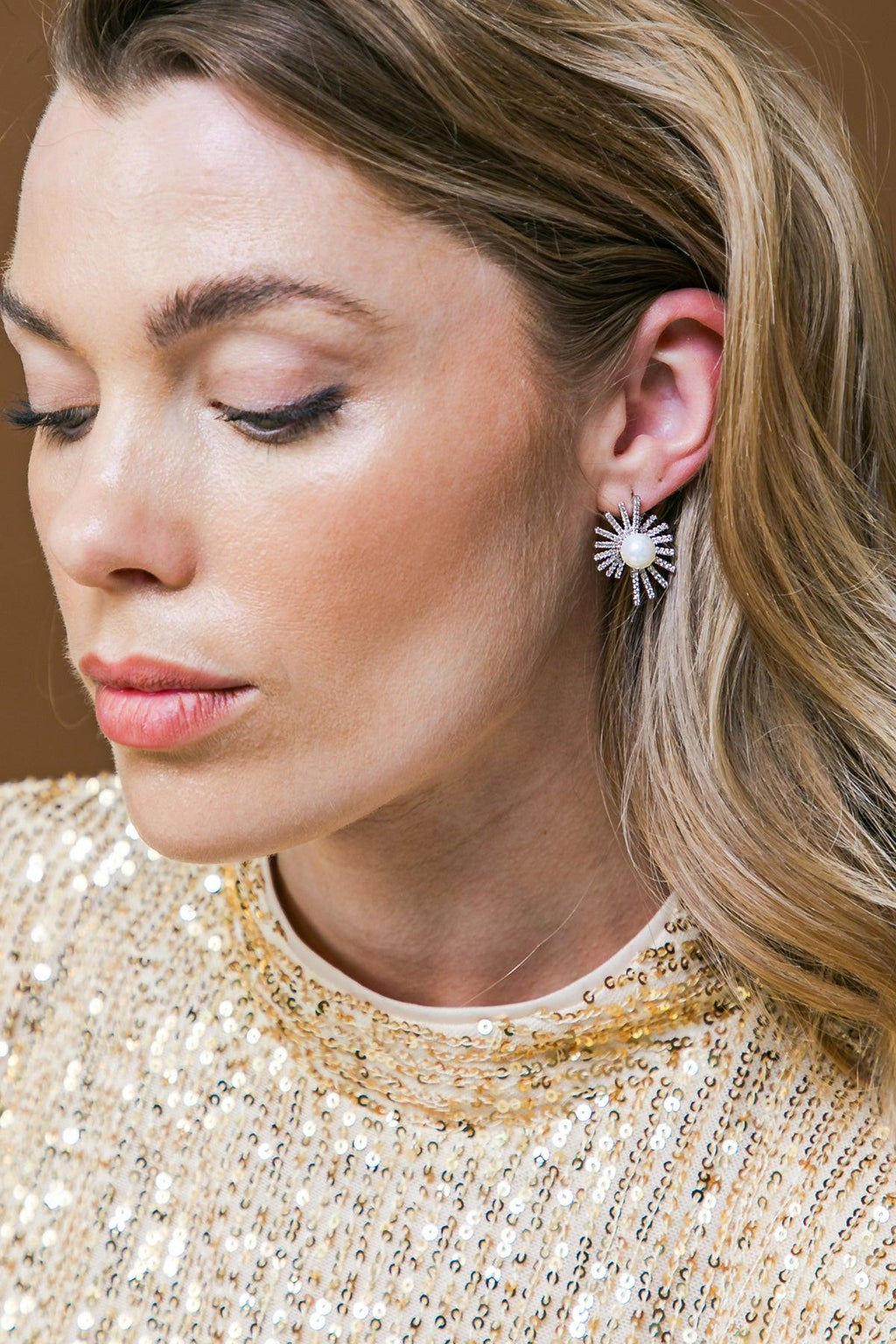 COUTURE PEARL FLOWER EARRINGS Flying Tomato