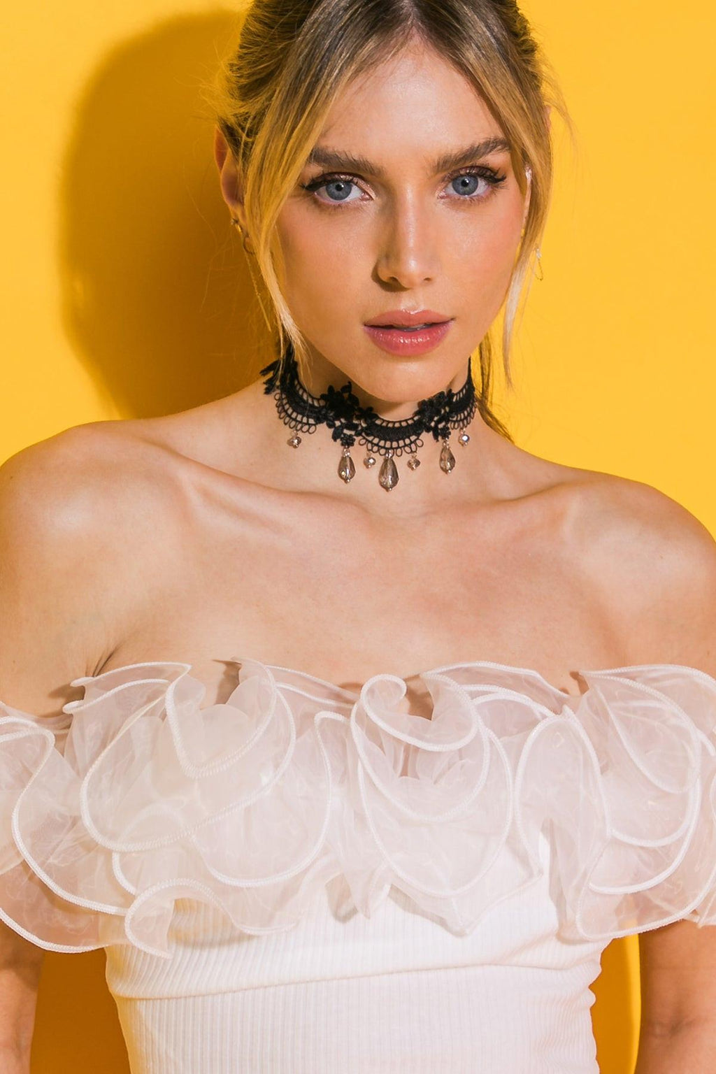 SEXY LACE PEARL CHOKER NECKLACE Flying Tomato
