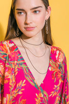 3 CHAIN LAYERD CHARM NECKLACE Flying Tomato