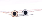 Number Titanium Steel Pendant Necklace Women's 18K Rose Gold Luxlife Brands
