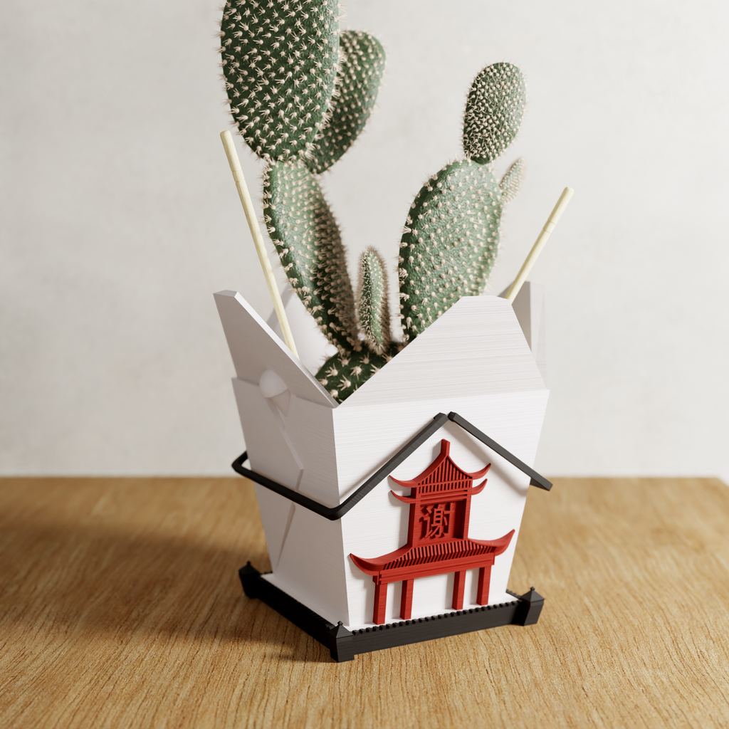 Chinese Takeout Planter Modernized Pottery