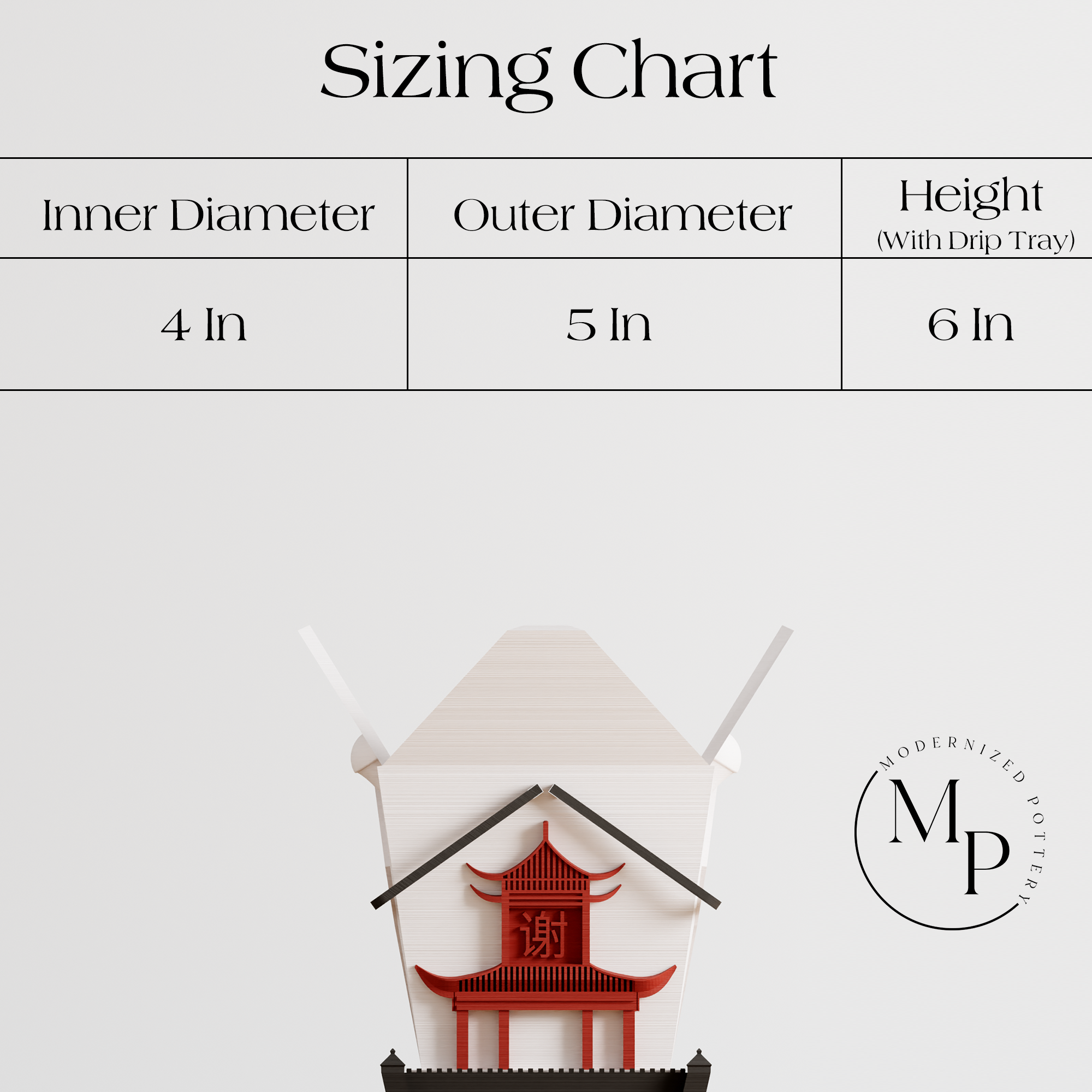 Chinese Takeout Planter Modernized Pottery