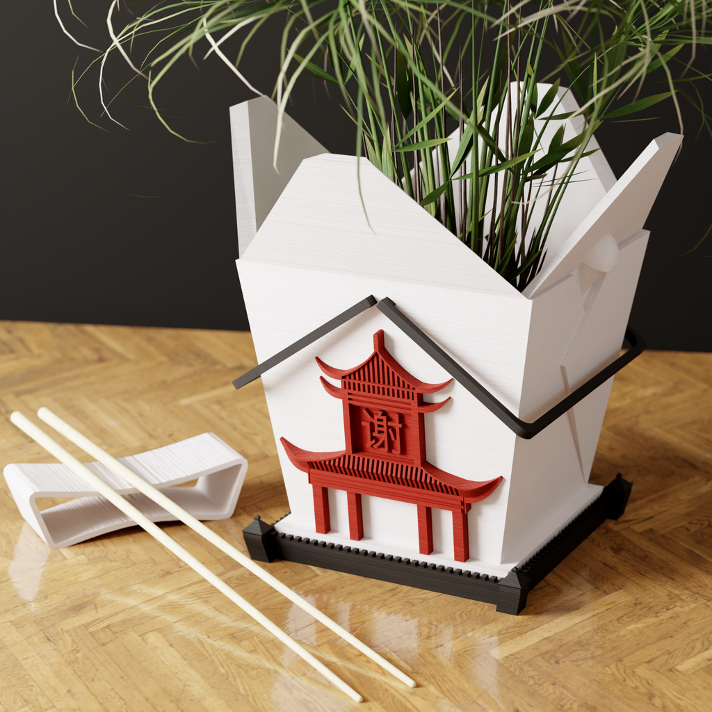 Chinese Takeout Planter Modernized Pottery