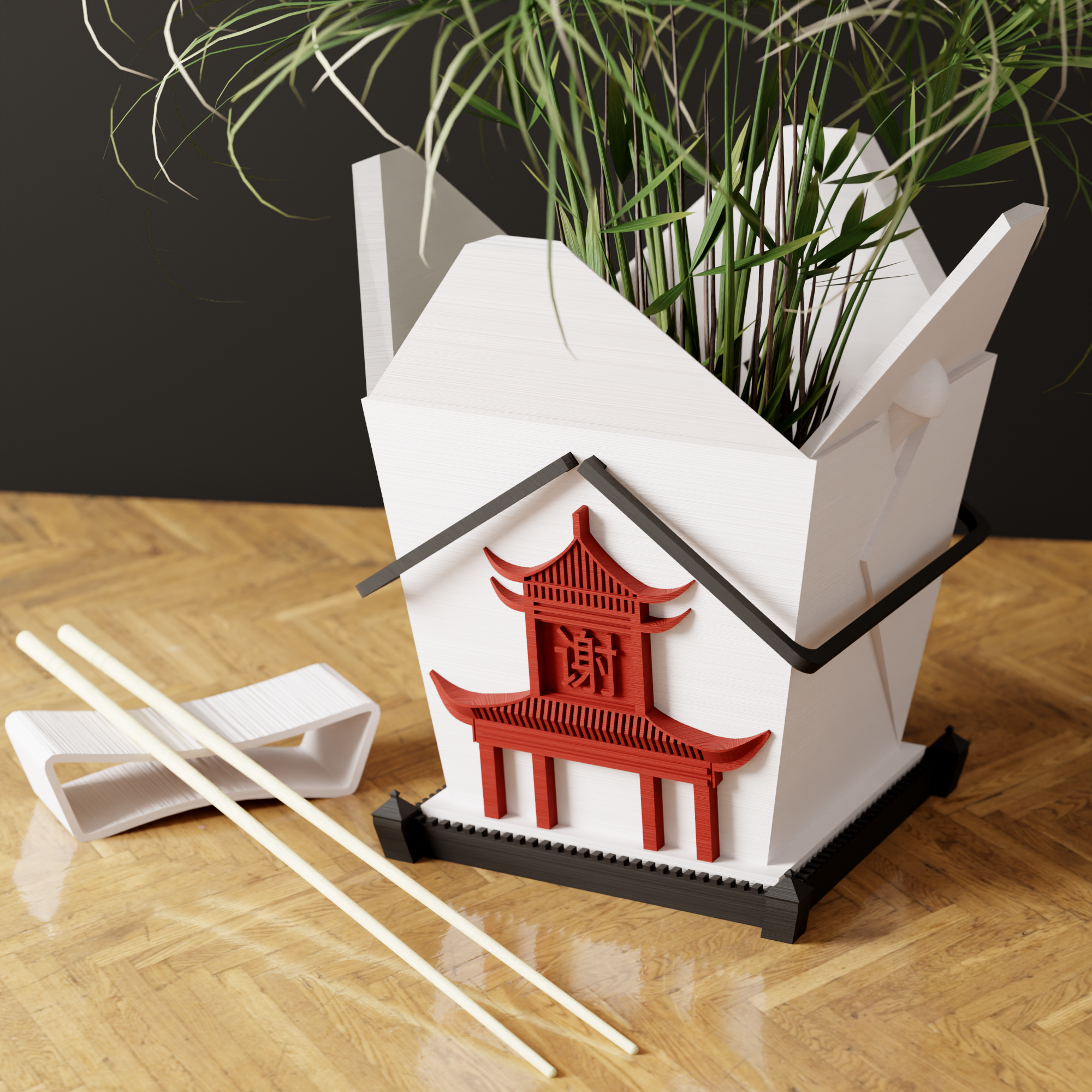 Chinese Takeout Planter Modernized Pottery