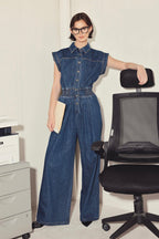 POWER PLAY DENIM JUMPSUIT Flying Tomato