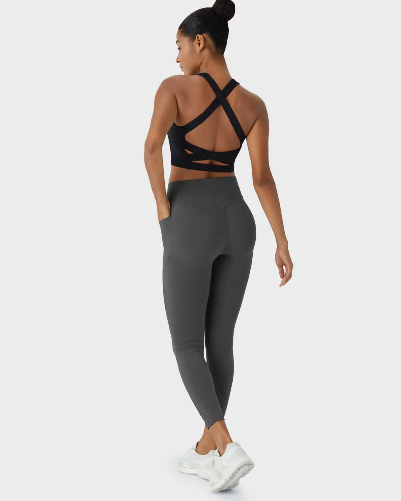 Tummy Control Butt-Lifting Training Leggings with Pockets SheCurve