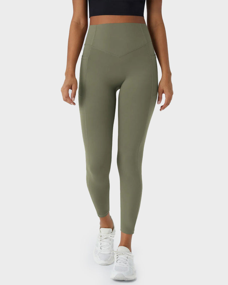 Tummy Control Butt-Lifting Training Leggings with Pockets SheCurve