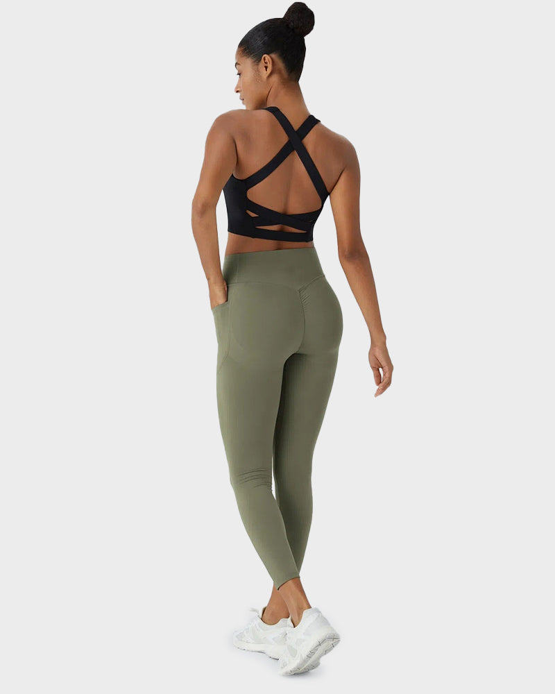 Tummy Control Butt-Lifting Training Leggings with Pockets SheCurve