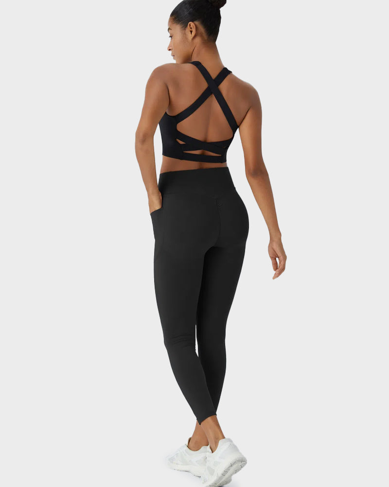 Tummy Control Butt-Lifting Training Leggings with Pockets SheCurve