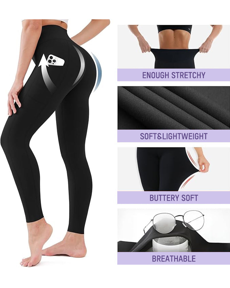 Tummy Control Butt-Lifting Training Leggings with Pockets SheCurve