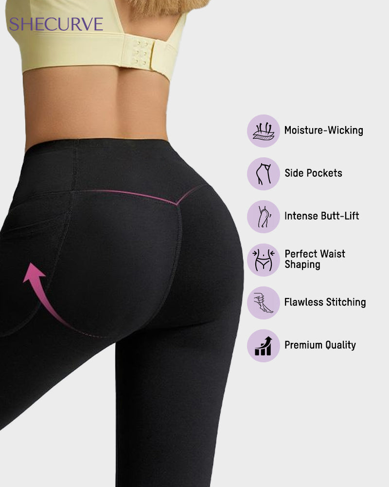 Tummy Control Butt-Lifting Training Leggings with Pockets SheCurve
