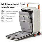 Wide Handle Suitcase Carry-On Luggage 20 Inch Aluminum Frame Luxlife Brands