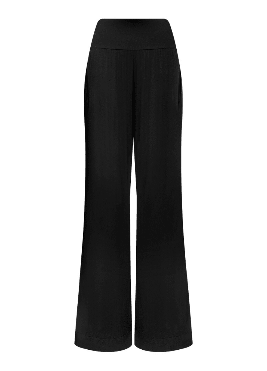 Black Jersey Viscose Palazzo Pants LavaNera ETNA