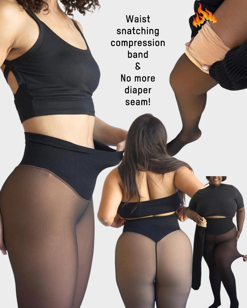 Viral One-Seam Shaping Fleece Leggings SheCurve