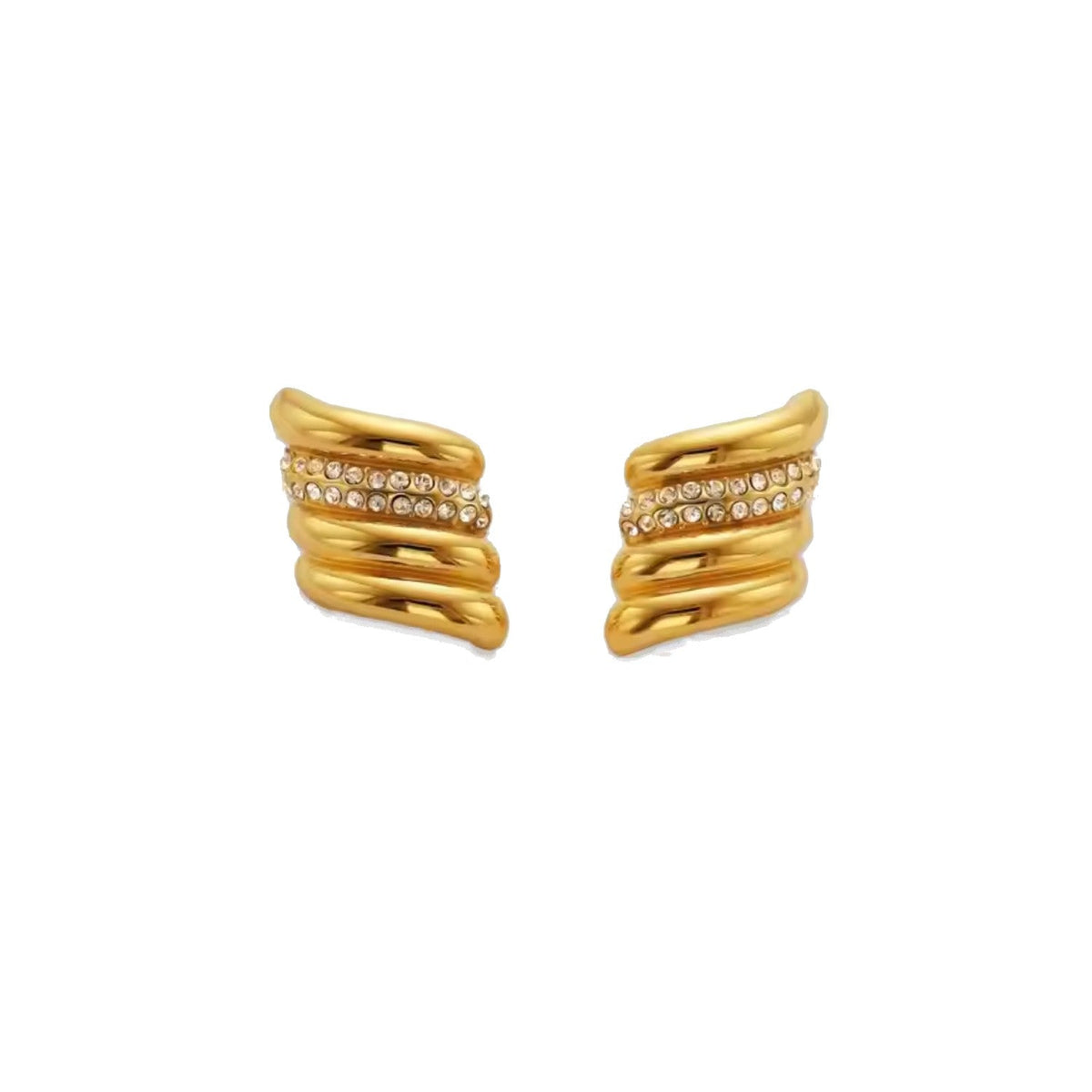 Ripple Hoop Earrings