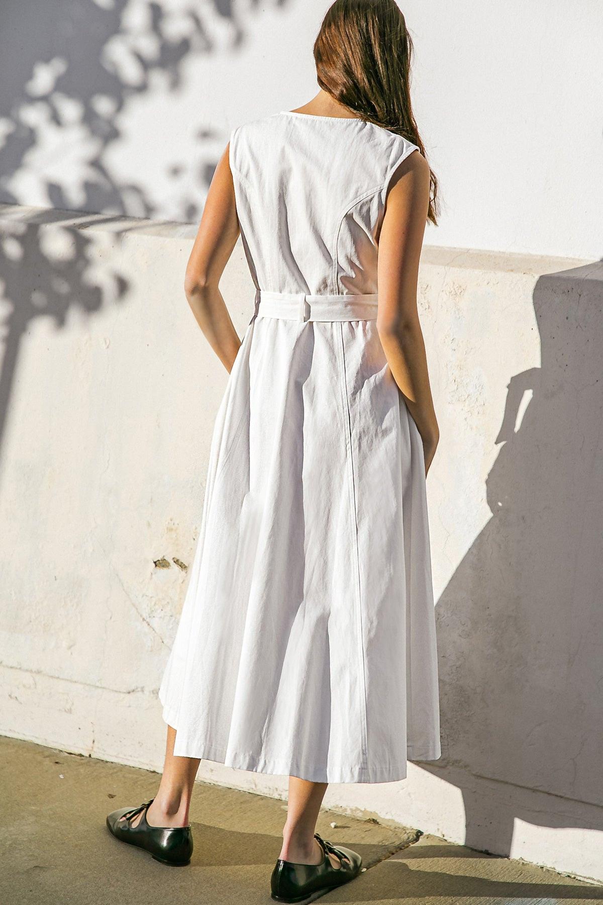 DELICATE DREAMS WOVEN MIDI DRESS Flying Tomato