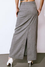 GET TO THE POINT WOVEN MIDI SKIRT Flying Tomato