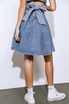 YOUR EYES ON MINE DENIM MINI SKIRT Flying Tomato