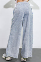 PLAY MY WAY STRIPED DENIM PANTS Flying Tomato