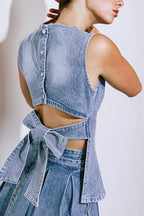 BE THE BRIGHTEST DENIM TOP Flying Tomato