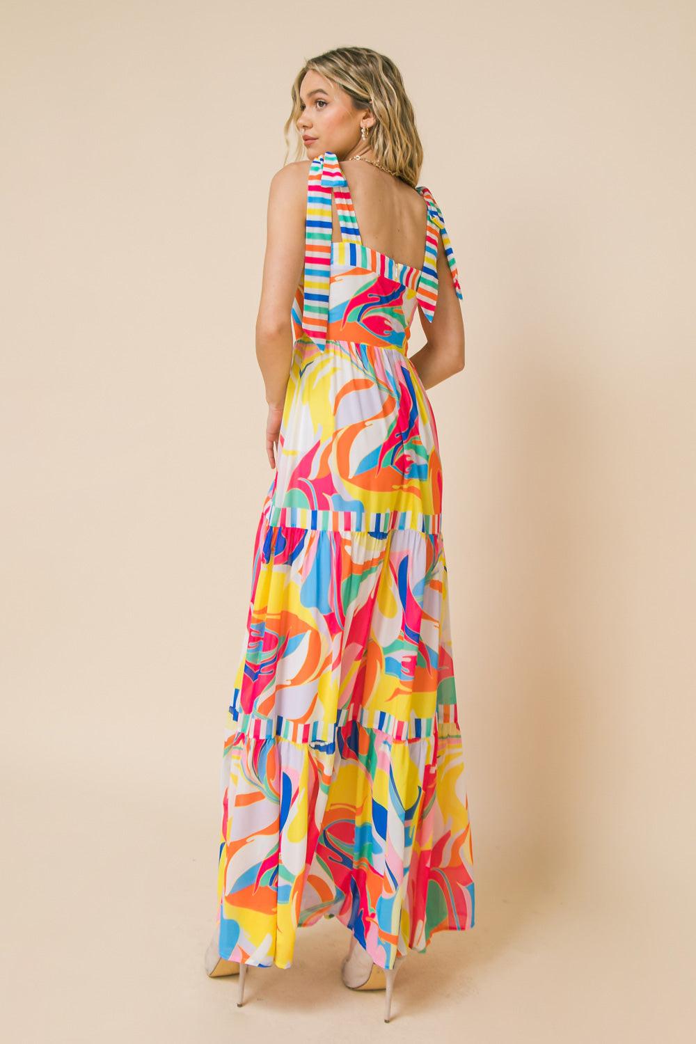 TEA PARTY WOVEN MAXI DRESS Flying Tomato