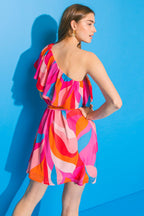 CAPTIVATING GLOW WOVEN MINI DRESS Flying Tomato