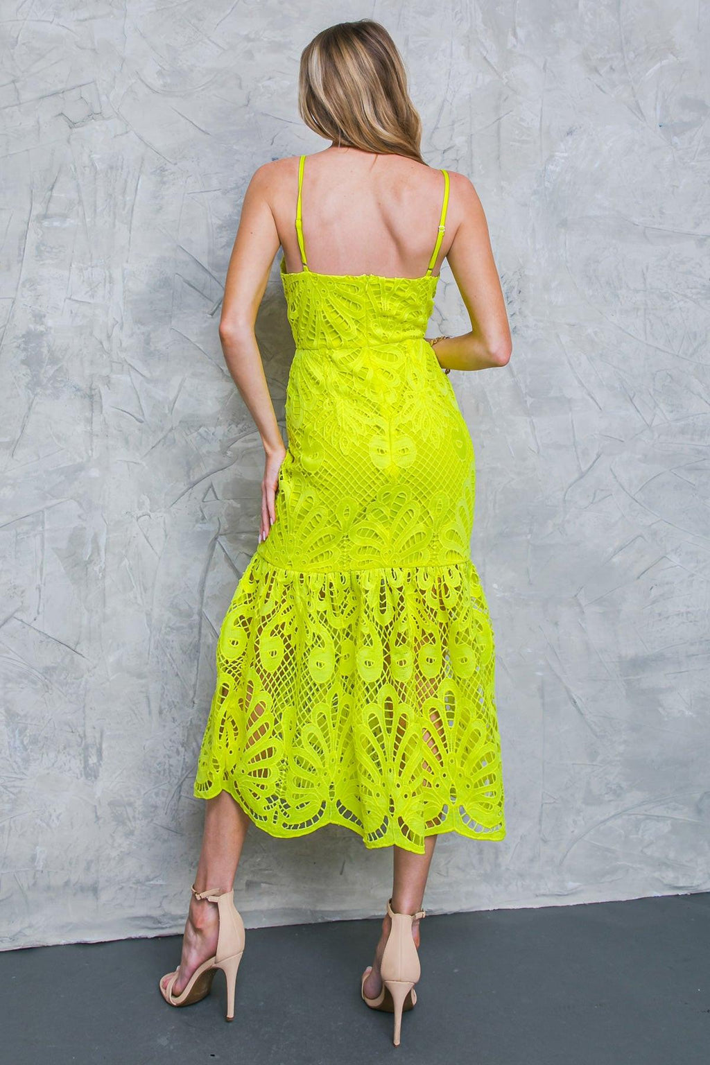 MANHATTAN VILLAGE LACE MIDI DRESS Flying Tomato