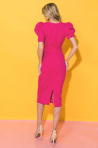 KEEPER OF MY HEART WOVEN MIDI DRESS Flying Tomato