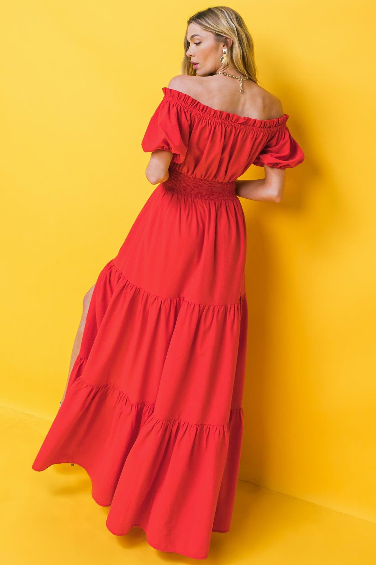 OUT IN THE COUNTRY WOVEN MAXI DRESS Flying Tomato