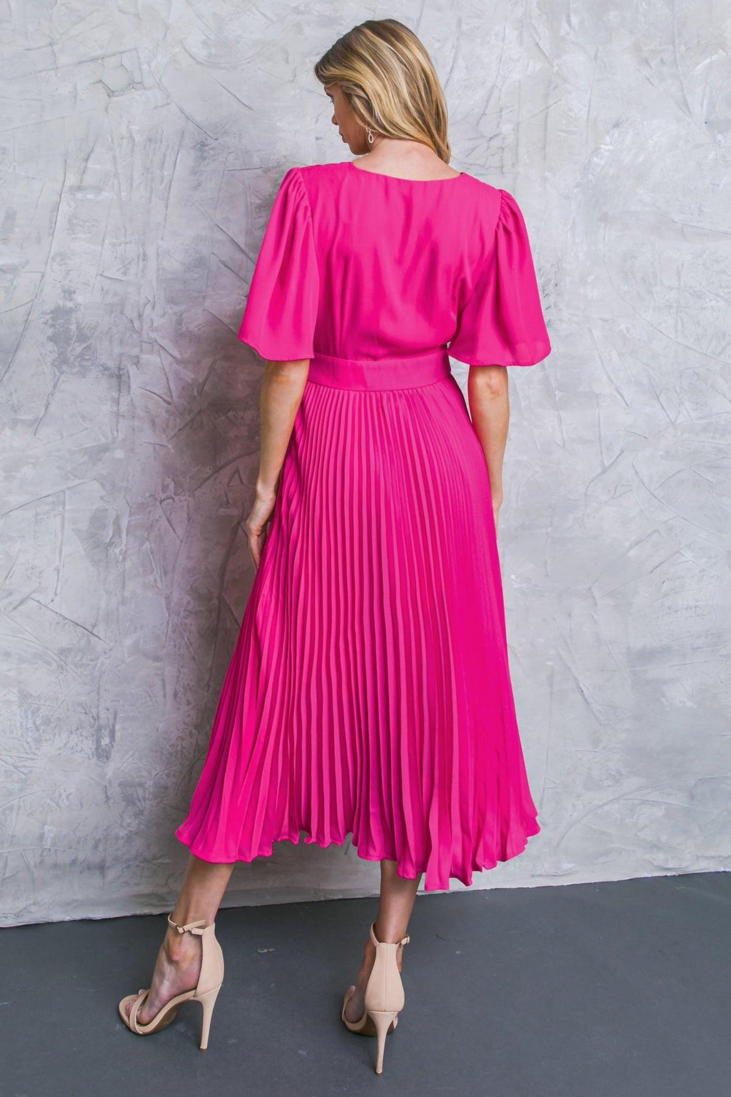 TOO CHIC WOVEN MIDI DRESS Flying Tomato