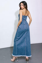 DREAMS COME TRUE DENIM MIDI DRESS Flying Tomato