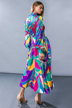 FOCUSED ON PRIORITIES WOVEN MIDI DRESS Flying Tomato