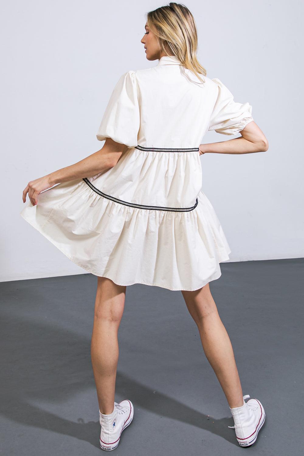 A WOW MOMENT WOVEN MINI DRESS Flying Tomato