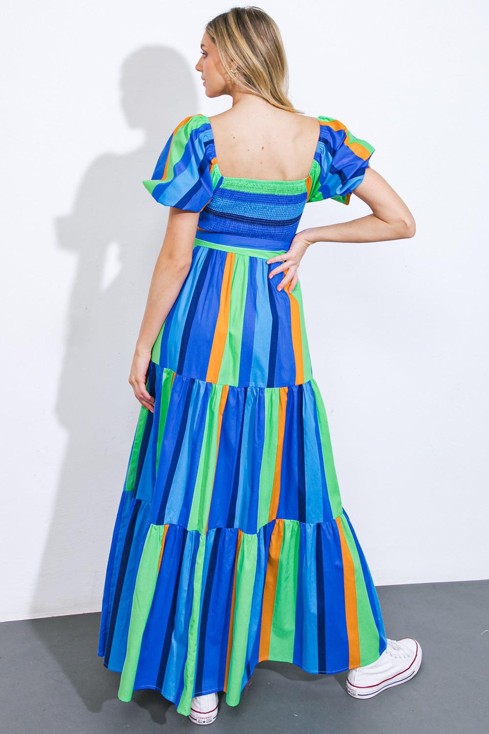 ALL ABOUT THE VIBE WOVEN MAXI DRESS Flying Tomato
