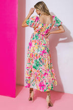 IT STARTS NOW WOVEN MIDI DRESS Flying Tomato