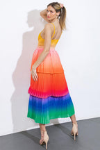 SEEING YOU AGAIN WOVEN MIDI DRESS Flying Tomato